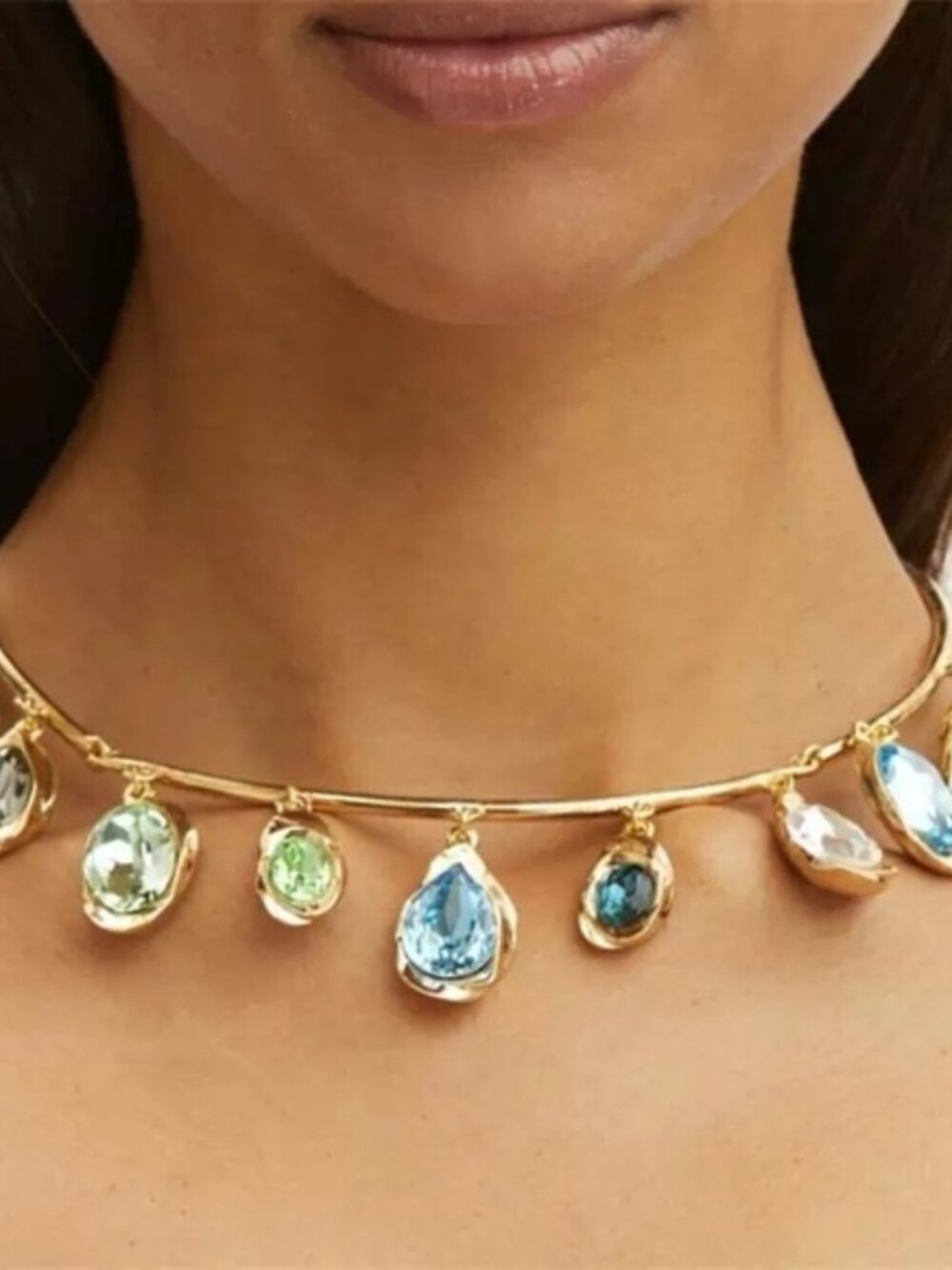 Oscar de la Renta Multicolor Crystal Necklace